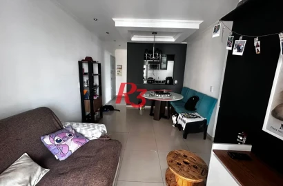 Apartamento com 3 dormitórios à venda, 69 m² por R$ 430.000,00 - Areia Branca - Santos/SP