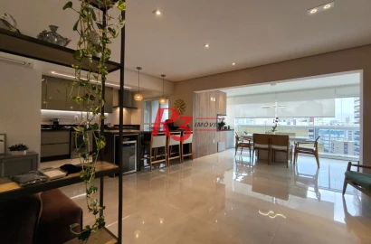 Apartamento com 3 dormitórios à venda, 143 m² por R$ 2.600.000,00 - Boqueirão - Santos/SP