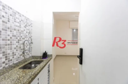 Kitnet com 1 dormitório para alugar, 30 m² por R$ 3.000,00/mês - Boqueirão - Santos/SP