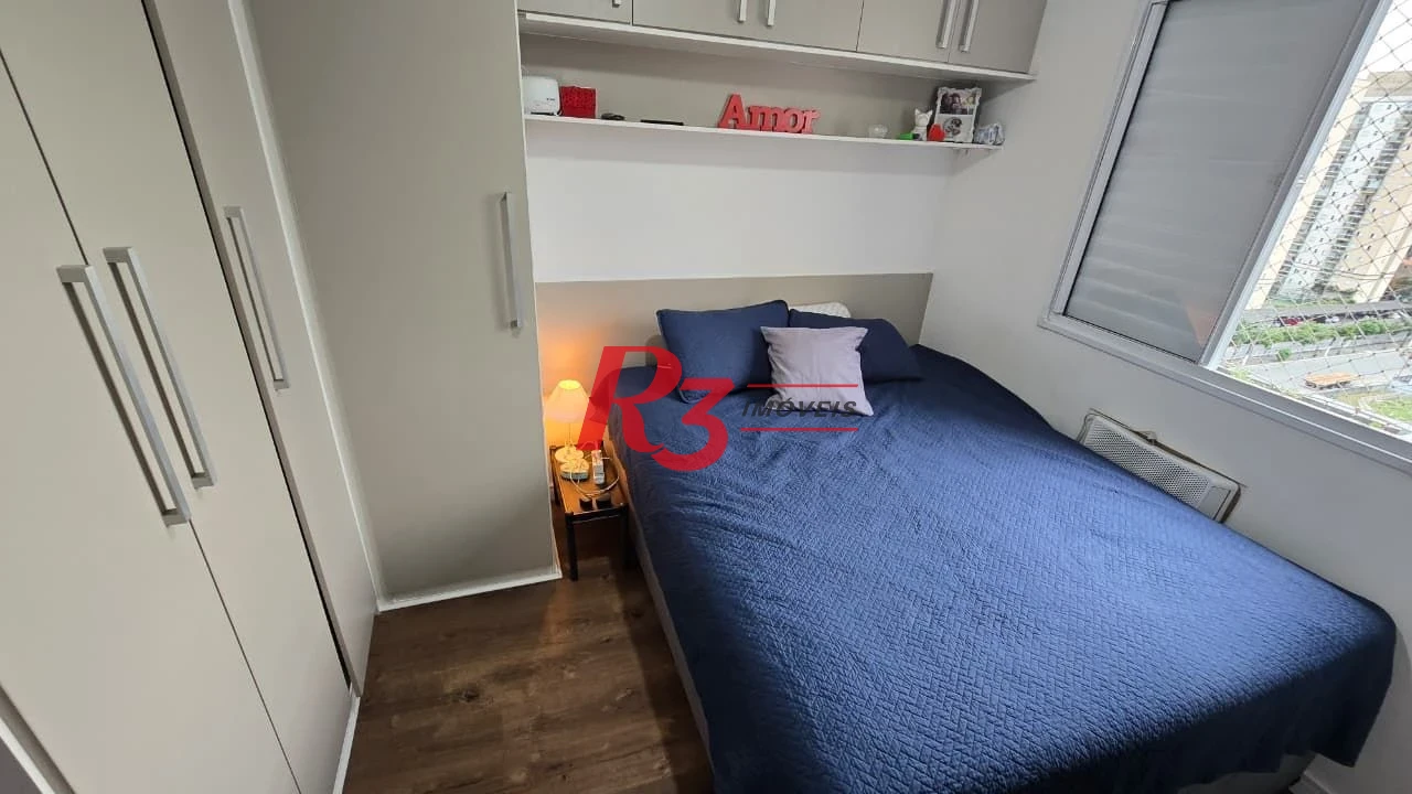 Apartamento com 2 dormitórios à venda, 49 m² por R$ 378.000,00 - Castelo - Santos/SP