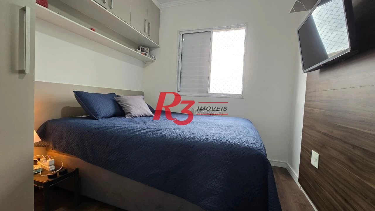 Apartamento com 2 dormitórios à venda, 49 m² por R$ 378.000,00 - Castelo - Santos/SP