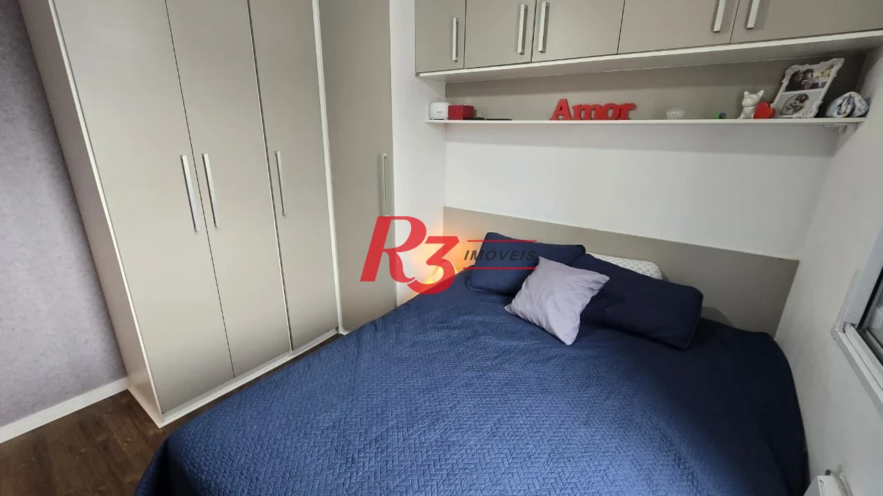 Apartamento com 2 dormitórios à venda, 49 m² por R$ 378.000,00 - Castelo - Santos/SP