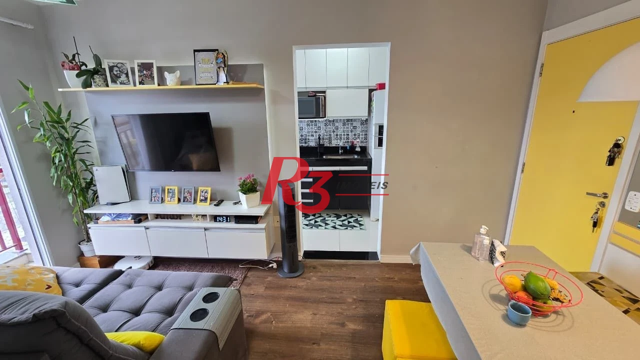 Apartamento com 2 dormitórios à venda, 49 m² por R$ 378.000,00 - Castelo - Santos/SP