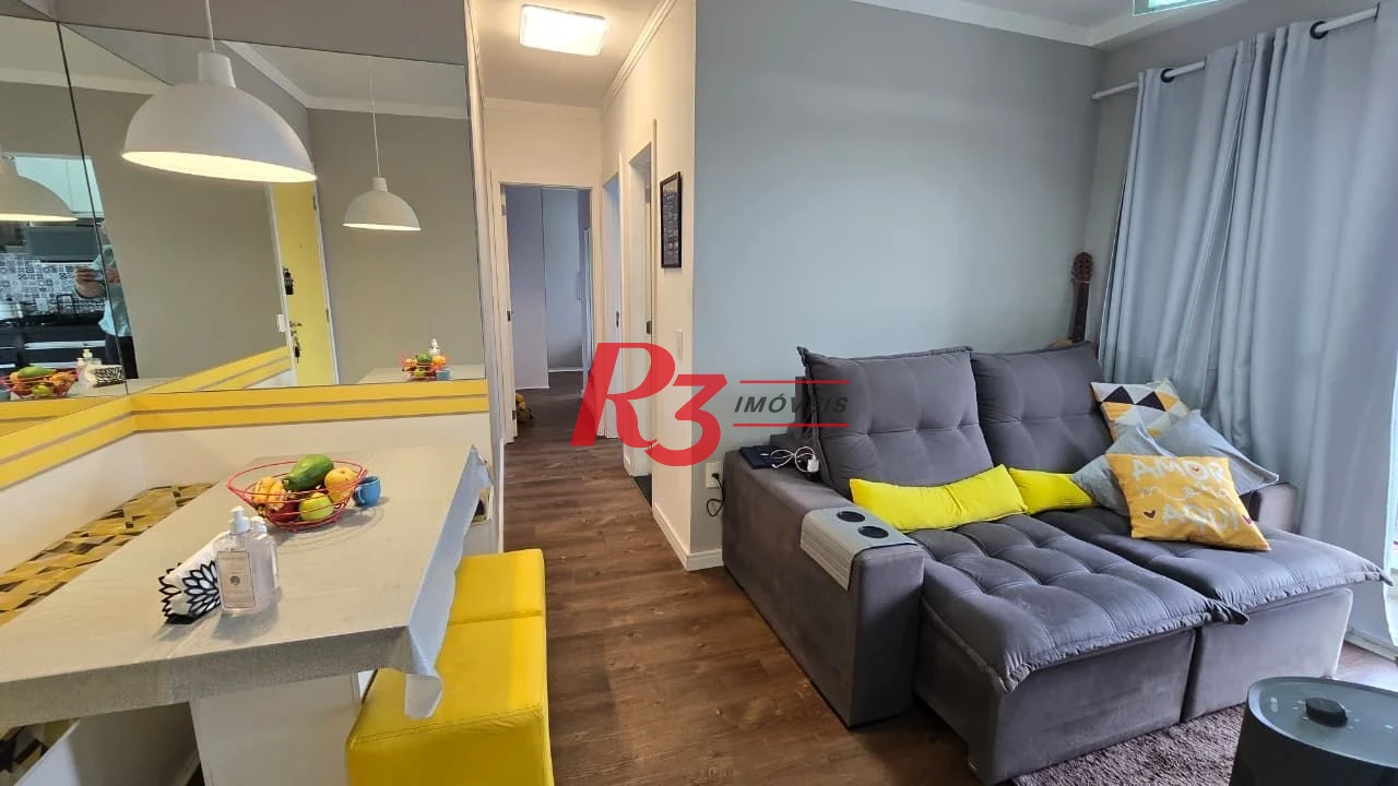 Apartamento com 2 dormitórios à venda, 49 m² por R$ 378.000,00 - Castelo - Santos/SP