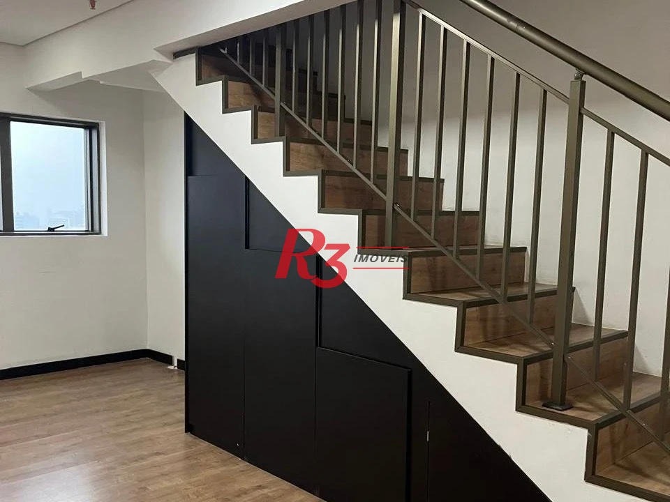 Sala, 95 m² - venda por R$ 750.000,00 ou aluguel por R$ 5.730,00/mês - Valongo - Santos/SP