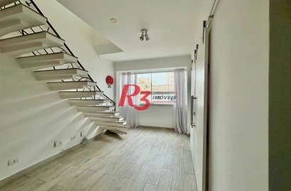 Apartamento Duplex com 3 dormitórios à venda, 144 m² por R$ 1.015.000,00 - Aparecida - Santos/SP