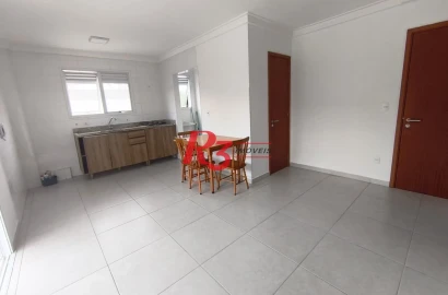 Apartamento com 1 dormitório para alugar, 52 m² por R$ 4.200,00/mês - Boqueirão - Santos/SP