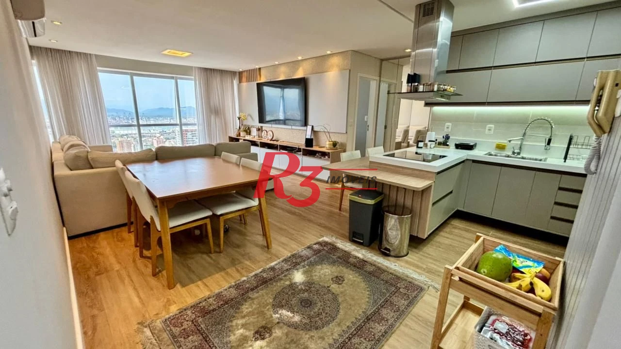 Apartamento com 2 dormitórios à venda, 96 m² por R$ 2.200.000,00 - Aparecida - Santos/SP