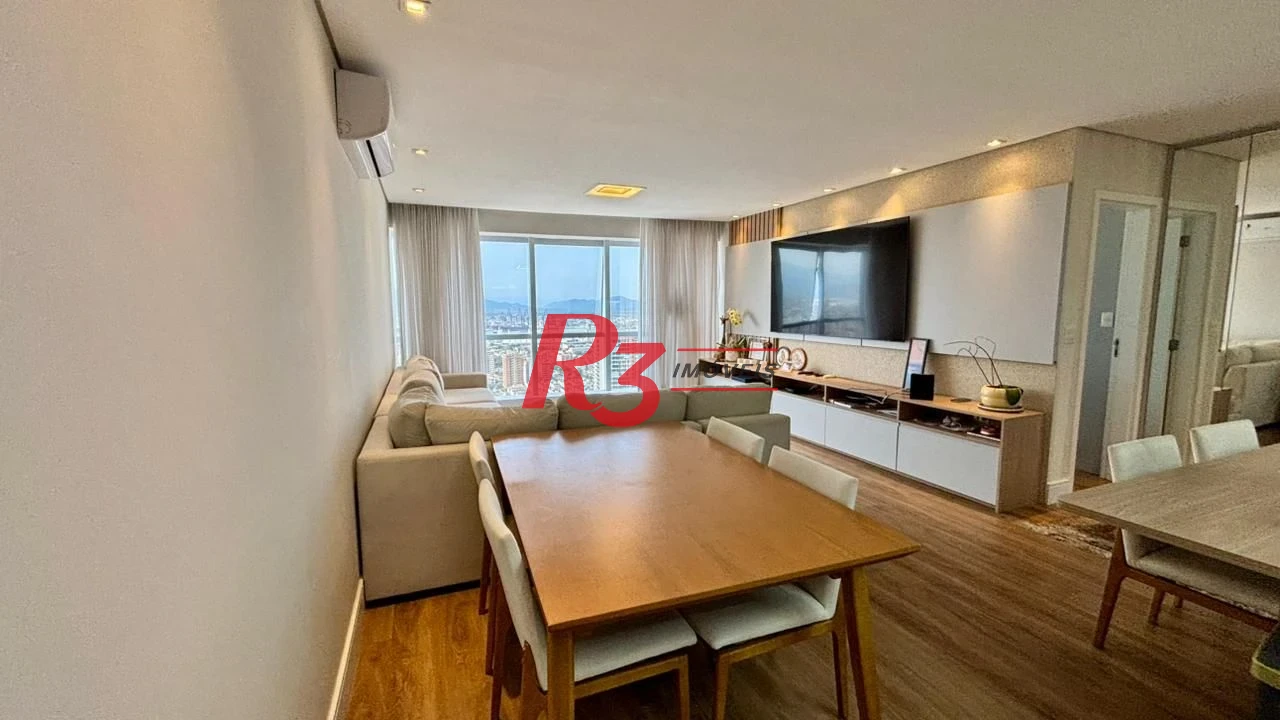 Apartamento com 2 dormitórios à venda, 96 m² por R$ 2.200.000,00 - Aparecida - Santos/SP