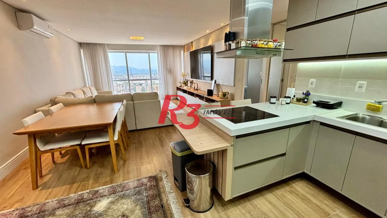 Apartamento com 2 dormitórios à venda, 96 m² por R$ 2.200.000,00 - Aparecida - Santos/SP
