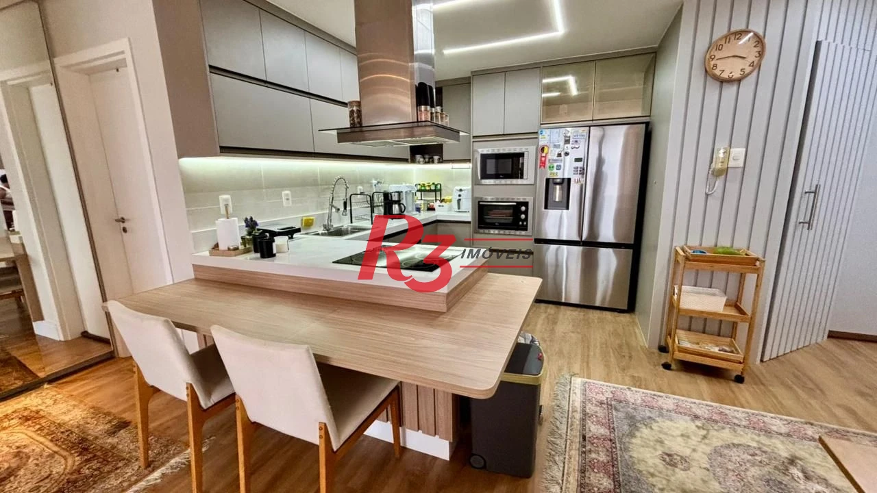 Apartamento com 2 dormitórios à venda, 96 m² por R$ 2.200.000,00 - Aparecida - Santos/SP