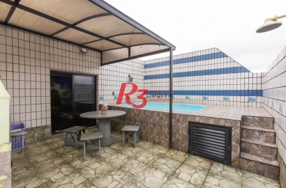 Cobertura com 2 dormitórios à venda, 201 m² por R$ 865.000,00 - Aparecida - Santos/SP