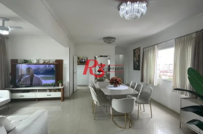 Cobertura com 4 dormitórios à venda, 268 m² por R$ 1.900.000,00 - Campo Grande - Santos/SP