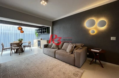 Apartamento Garden com 2 dormitórios para alugar, 90 m² por R$ 9.500,00/mês - Gonzaga - Santos/SP