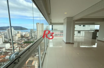 Apartamento com 3 dormitórios para alugar, 171 m² por R$ 16.850,00/mês - Embaré - Santos/SP