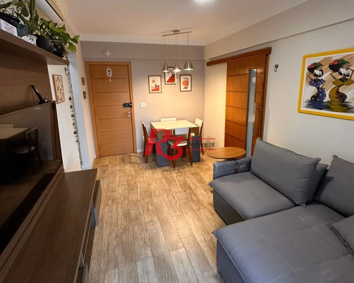 Apartamento com 1 dormitório para alugar, 43 m² por R$ 4.118,00/mês - Campo Grande - Santos/SP