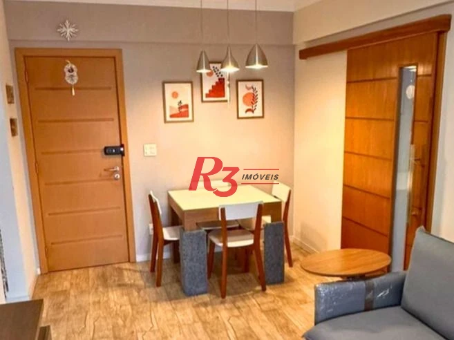 Apartamento com 1 dormitório para alugar, 43 m² por R$ 4.118,00/mês - Campo Grande - Santos/SP
