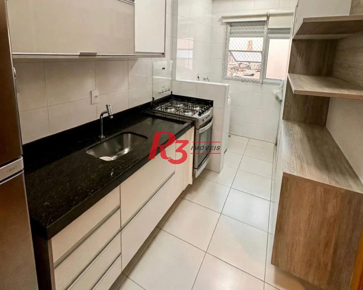 Apartamento com 1 dormitório para alugar, 43 m² por R$ 4.118,00/mês - Campo Grande - Santos/SP