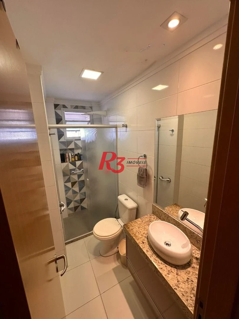 Apartamento com 1 dormitório para alugar, 43 m² por R$ 4.118,00/mês - Campo Grande - Santos/SP