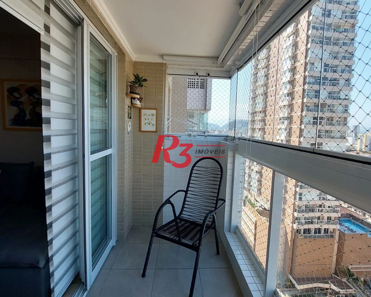 Apartamento com 1 dormitório para alugar, 43 m² por R$ 4.118,00/mês - Campo Grande - Santos/SP