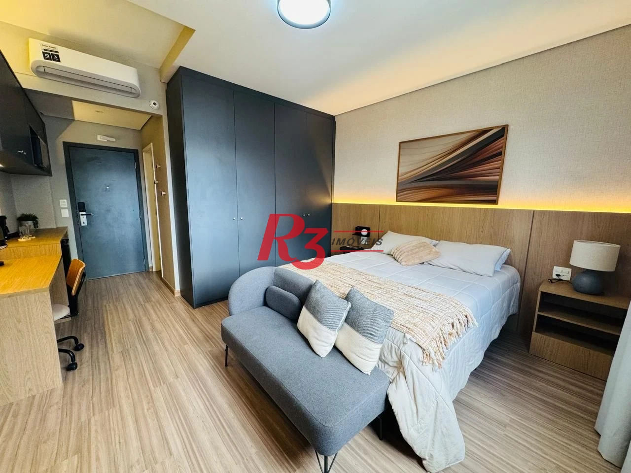 Studio com 1 dormitório para alugar, 36 m² por R$ 4.000,00/mês - Gonzaga - Santos/SP