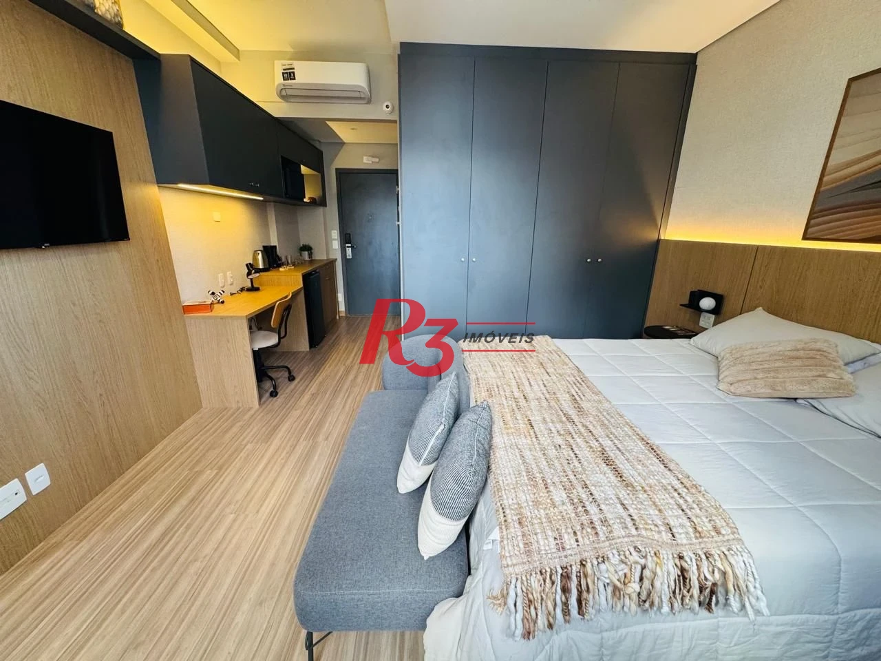 Studio com 1 dormitório para alugar, 36 m² por R$ 4.000,00/mês - Gonzaga - Santos/SP