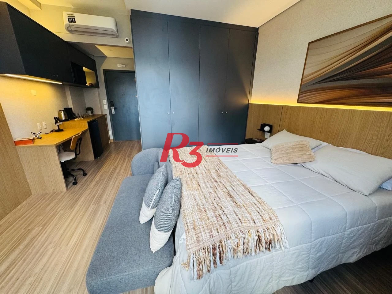 Studio com 1 dormitório para alugar, 36 m² por R$ 4.000,00/mês - Gonzaga - Santos/SP