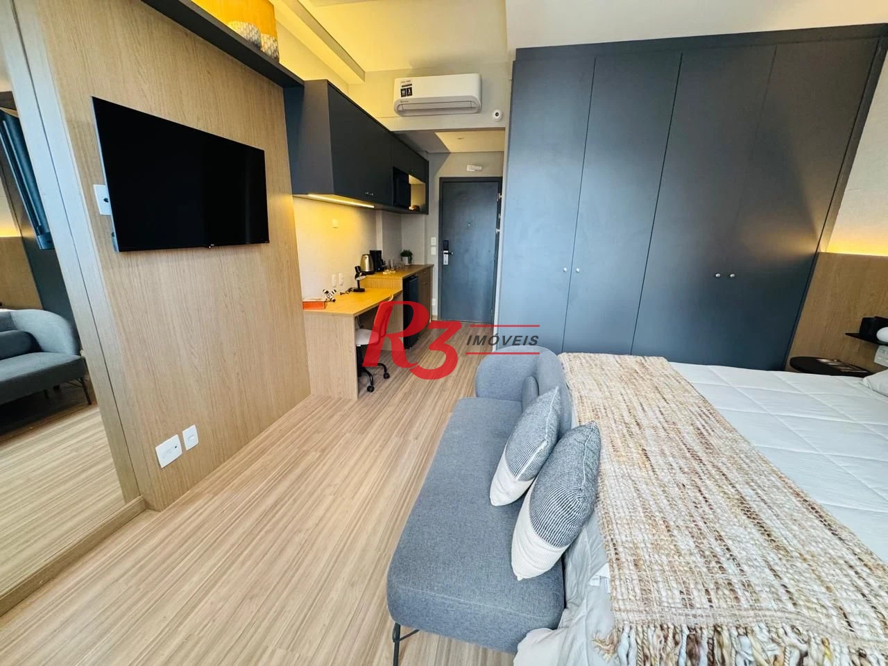 Studio com 1 dormitório para alugar, 36 m² por R$ 4.000,00/mês - Gonzaga - Santos/SP