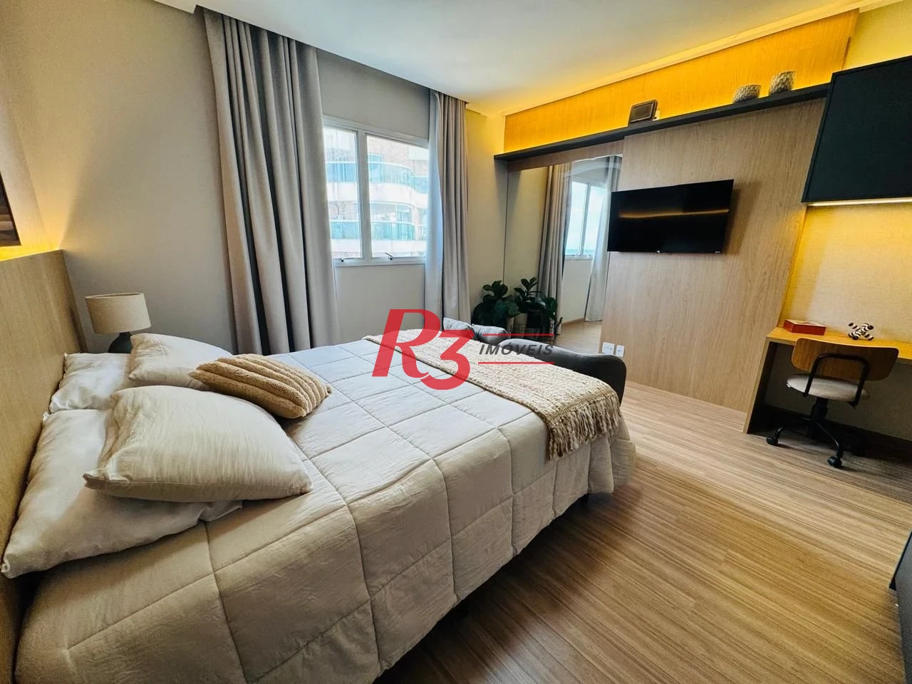 Studio com 1 dormitório para alugar, 36 m² por R$ 4.000,00/mês - Gonzaga - Santos/SP
