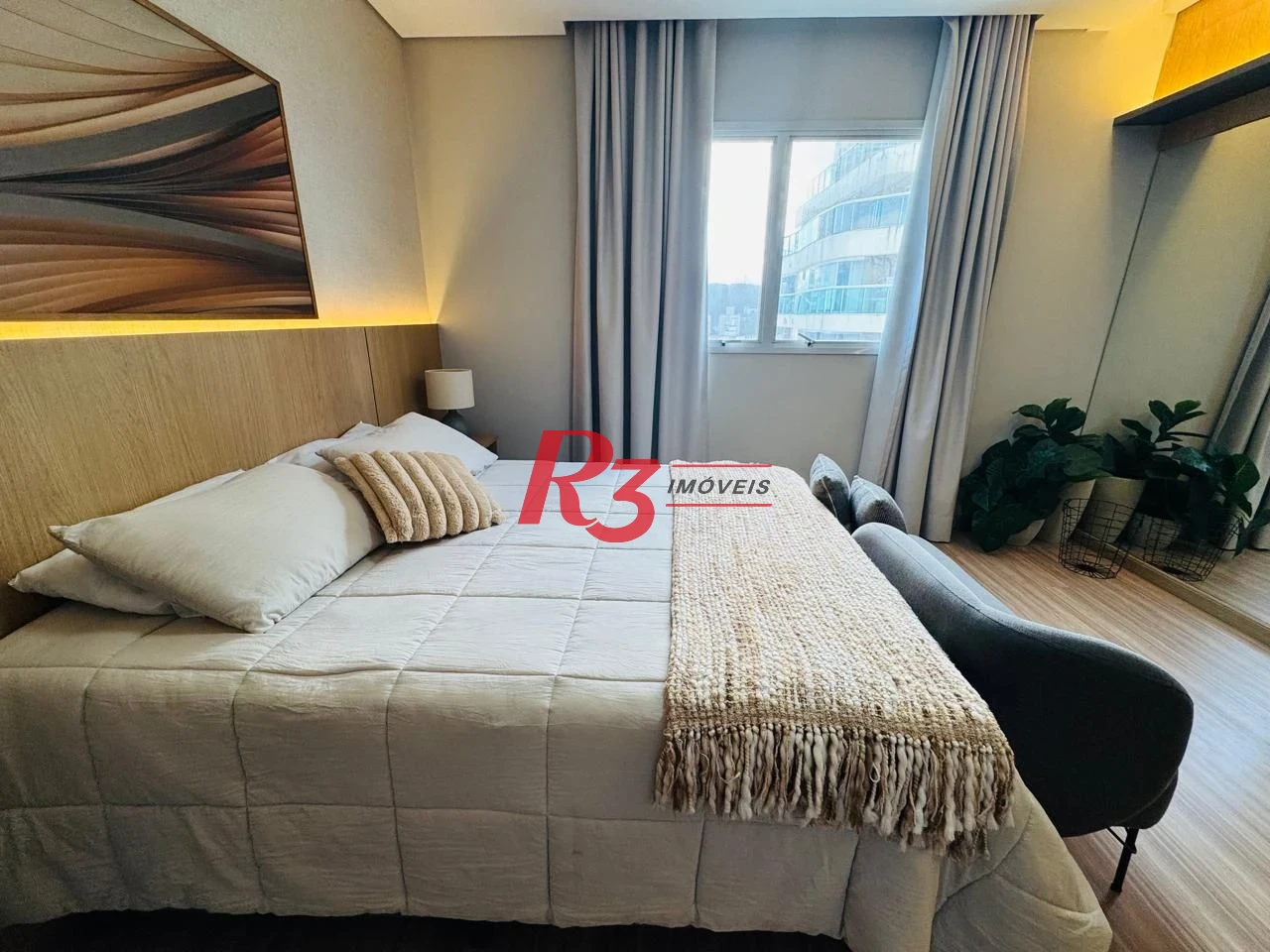 Studio com 1 dormitório para alugar, 36 m² por R$ 4.000,00/mês - Gonzaga - Santos/SP