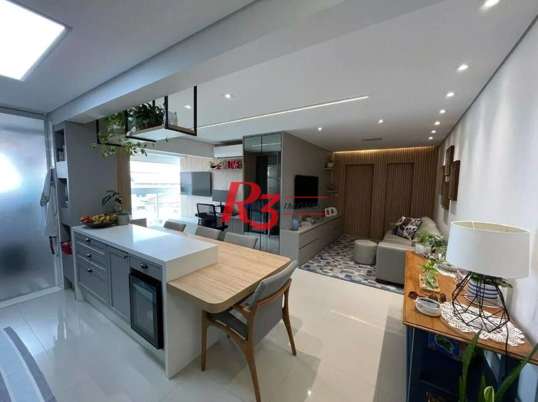 Apartamento com 2 dormitórios à venda, 68 m² por R$ 850.000,00 - Embaré - Santos/SP