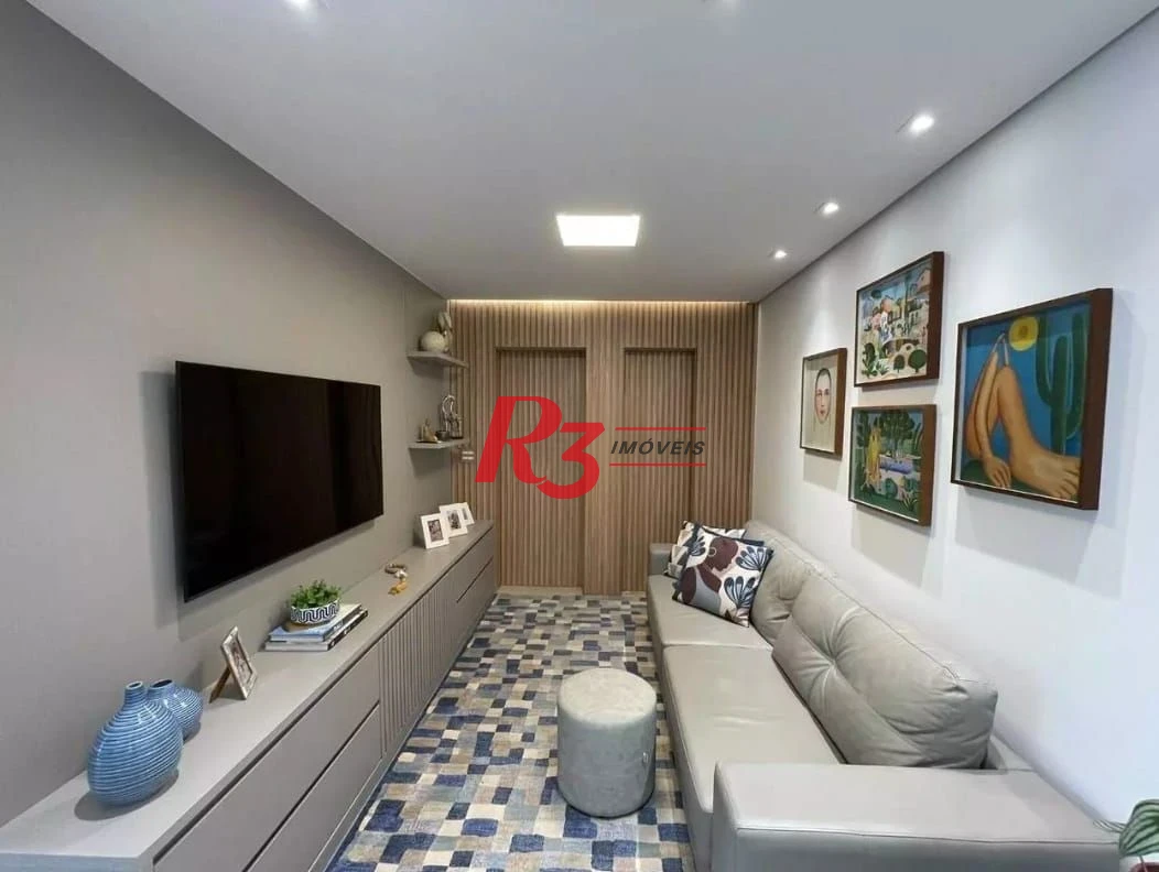 Apartamento com 2 dormitórios à venda, 68 m² por R$ 850.000,00 - Embaré - Santos/SP