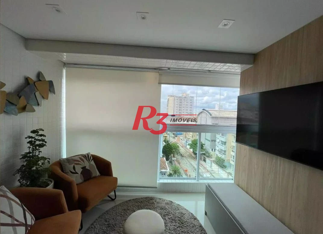 Apartamento com 2 dormitórios à venda, 68 m² por R$ 850.000,00 - Embaré - Santos/SP