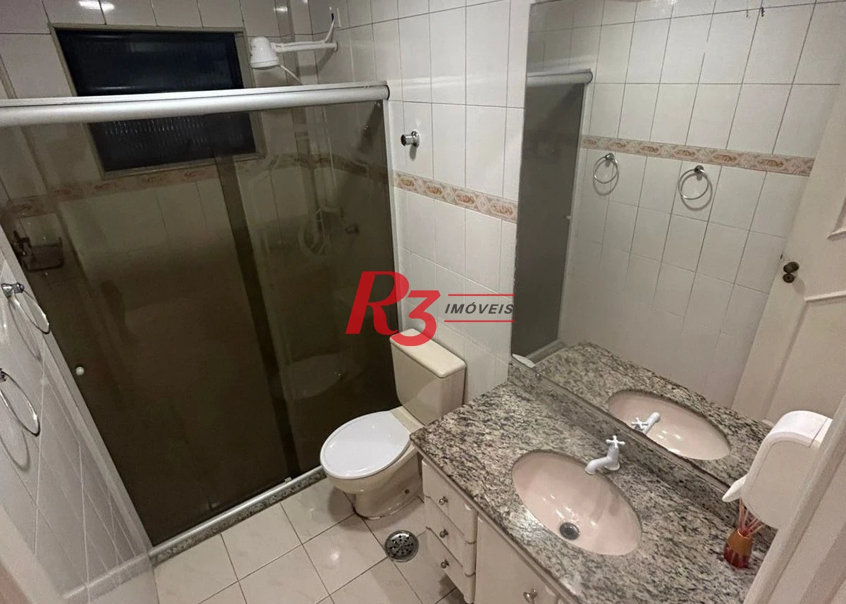 Apartamento com 2 dormitórios para alugar, 90 m² por R$ 4.700,00/mês - Campo Grande - Santos/SP
