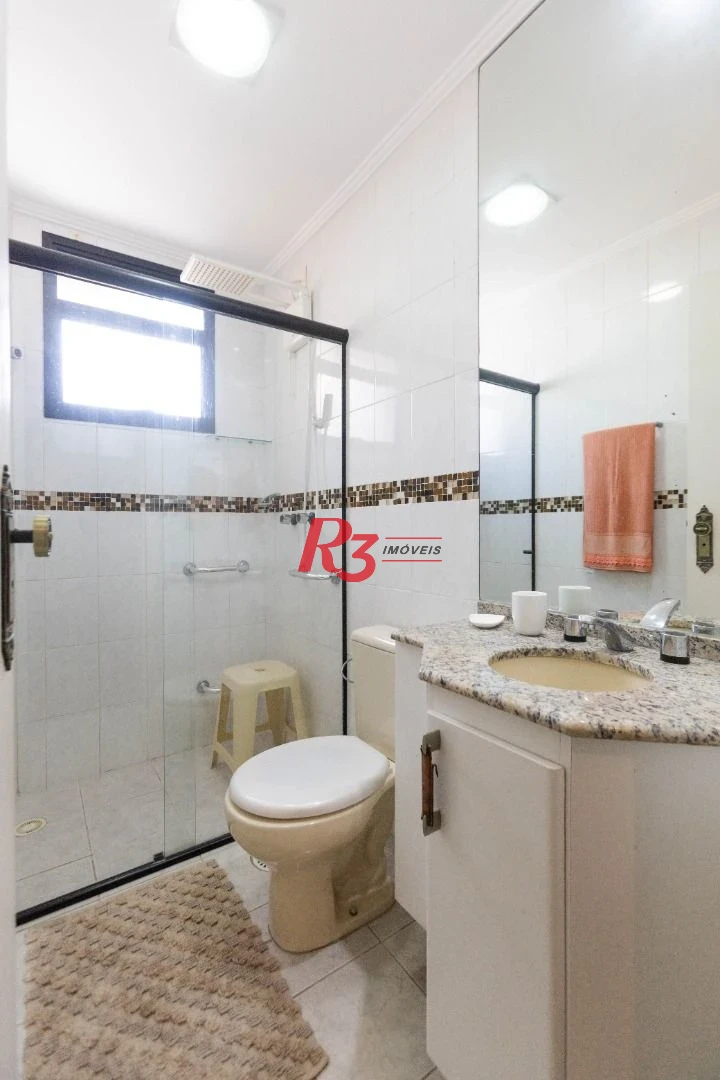 Apartamento com 3 dormitórios para alugar, 188 m² por R$ 8.700,00/mês - Gonzaga - Santos/SP