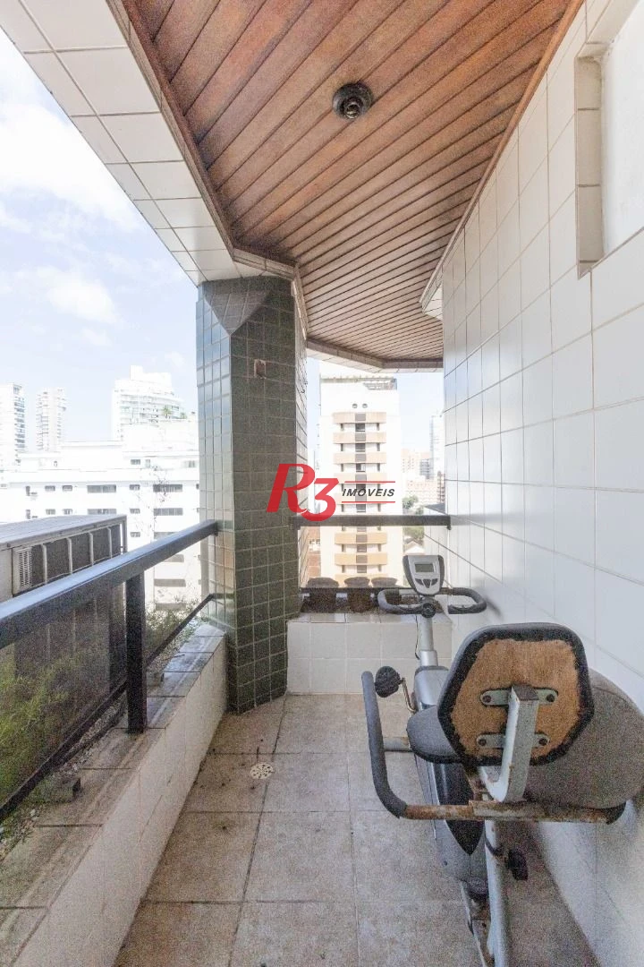 Apartamento com 3 dormitórios para alugar, 188 m² por R$ 8.700,00/mês - Gonzaga - Santos/SP