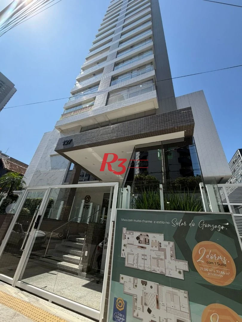 Apartamento com 2 dormitórios à venda, 74 m² por R$ 1.050.000,00 - Gonzaga - Santos/SP