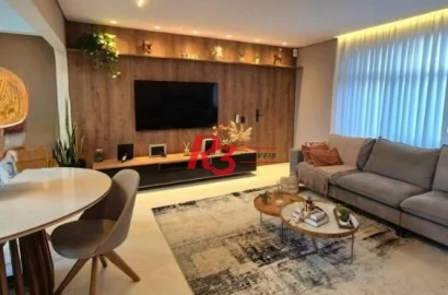 Apartamento com 3 dormitórios à venda, 134 m² por R$ 1.695.000,00 - Boqueirão - Santos/SP