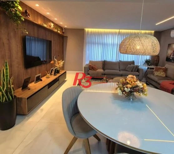 Apartamento com 3 dormitórios à venda, 134 m² por R$ 1.695.000,00 - Boqueirão - Santos/SP
