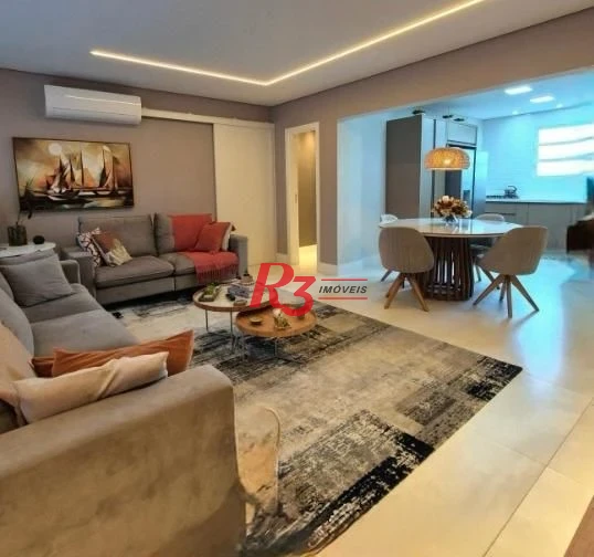 Apartamento com 3 dormitórios à venda, 134 m² por R$ 1.695.000,00 - Boqueirão - Santos/SP