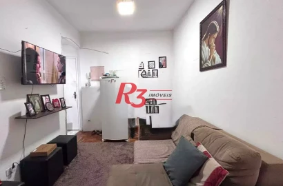 Kitnet com 1 dormitório à venda, 30 m² por R$ 300.000,00 - Aparecida - Santos/SP