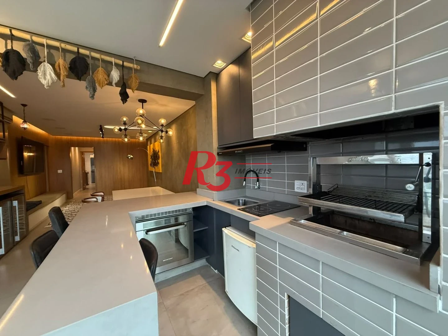 Apartamento com 3 dormitórios para alugar, 119 m² por R$ 11.850,00/mês - Ponta da Praia - Santos/SP