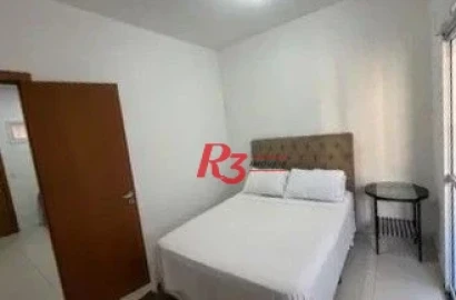 Apartamento com 1 dormitório para alugar, 42 m² por R$ 3.200,00/mês - Boqueirão - Santos/SP