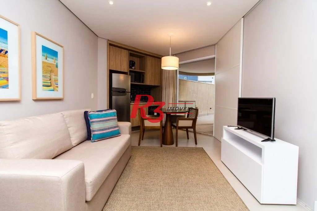 Apartamento Garden com 1 dormitório à venda, 45 m² por R$ 850.000,00 - Pompéia - Santos/SP