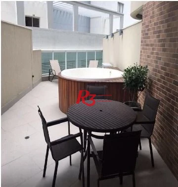 Apartamento Garden com 1 dormitório à venda, 45 m² por R$ 850.000,00 - Pompéia - Santos/SP