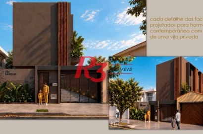 Village com 2 dormitórios à venda, 110 m² por R$ 665.000,00 - Campo Grande - Santos/SP