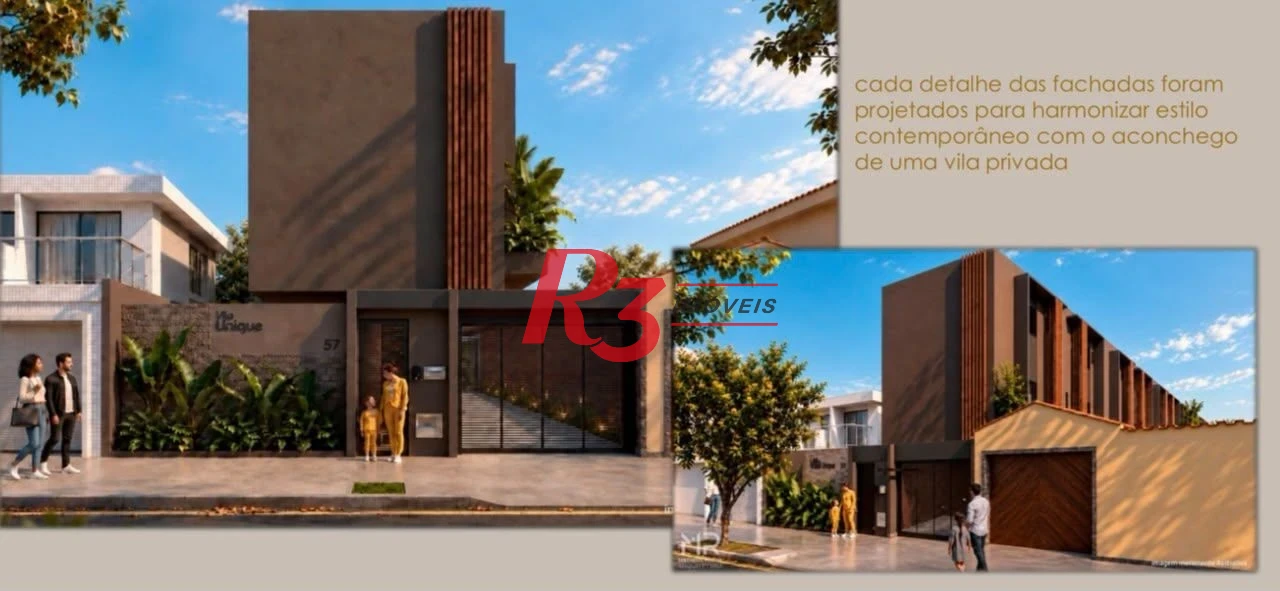 Village com 2 dormitórios à venda, 110 m² por R$ 665.000,00 - Campo Grande - Santos/SP