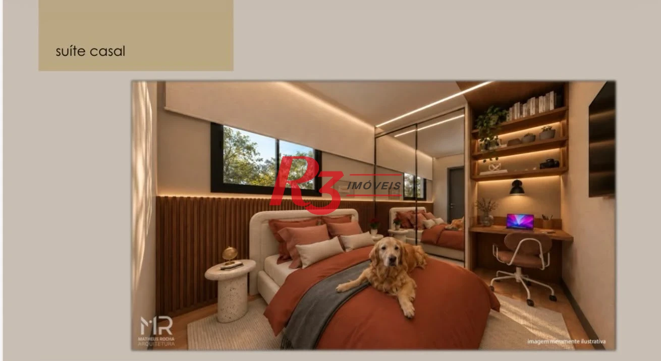 Village com 2 dormitórios à venda, 110 m² por R$ 665.000,00 - Campo Grande - Santos/SP