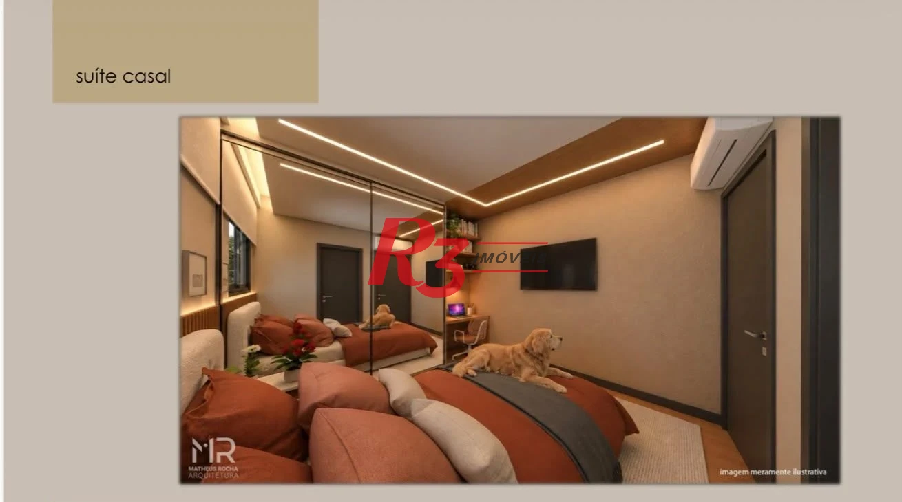 Village com 2 dormitórios à venda, 110 m² por R$ 665.000,00 - Campo Grande - Santos/SP