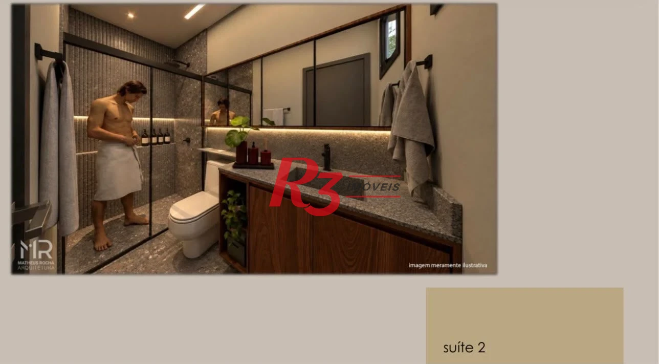 Village com 2 dormitórios à venda, 110 m² por R$ 665.000,00 - Campo Grande - Santos/SP